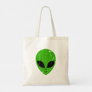 Alien Green Head ufo Science Fiction Extraterrestl Tragetasche