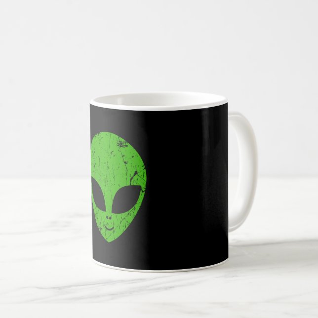 alien green head ufo science fiction extraterrestr kaffeetasse (VorderseiteRechts)