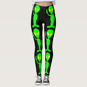 ALIEN GREEN MAN YOGA PANTS lustige LEGGINGS
