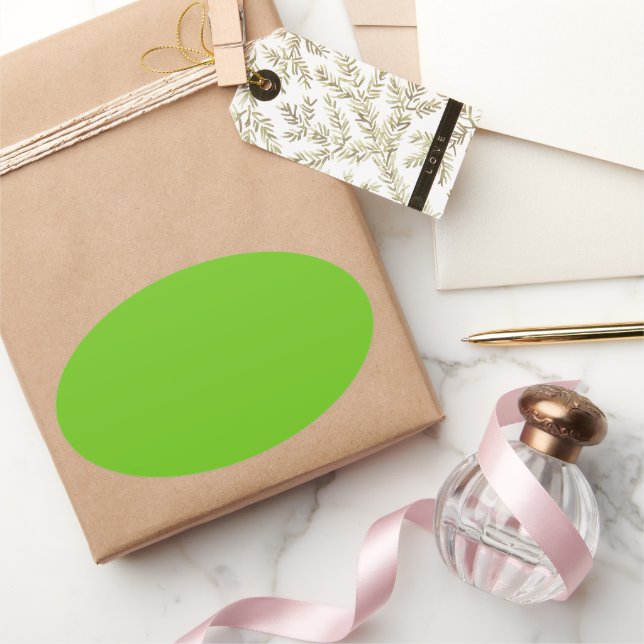 Alien Green Oval Sticker (Schenken)