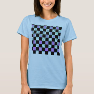 Alien Green Schachbrett Muster Frauenverhalten Shi T-Shirt