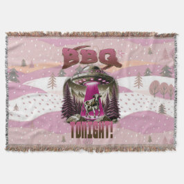 Alien GRILLEN Cow Abduction Joke Decke