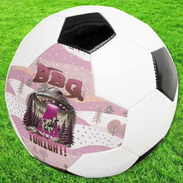 Alien GRILLEN Cow Abduction Joke Fußball (Von Creator hochgeladen)