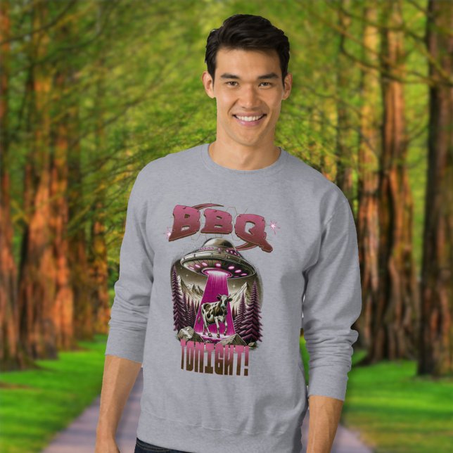 Alien GRILLEN Cow Abduction Joke Sweatshirt (Von Creator hochgeladen)