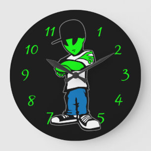 Alien Große Wanduhr
