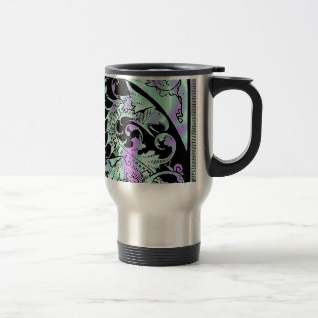 Alien Grün, Drache Reisebecher (Rechts)