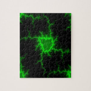Alien Grüne Blitze in Pitch Black Puzzle