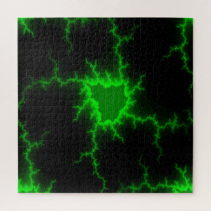 Alien Grüne Blitze in Pitch Black Puzzle