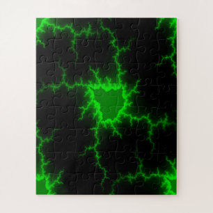 Alien Grüne Blitze in Pitch Black Puzzle