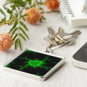 Alien Grüne Blitze in Pitch Black Schlüsselanhänger