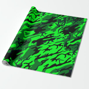 Alien-grüne Camouflage Geschenkpapier