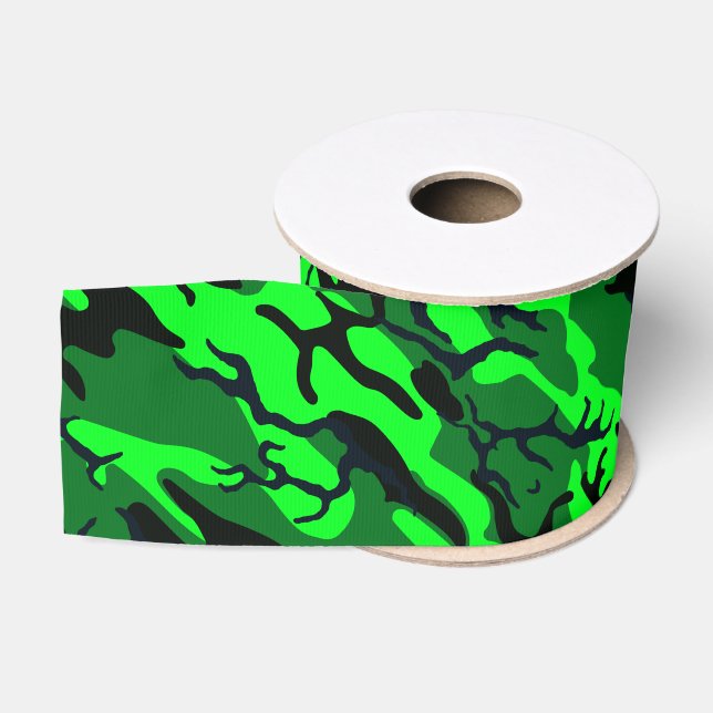 Alien-grüne Camouflage Ripsband (Spule)