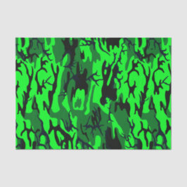 Alien-grüne Camouflage Seidenpapier