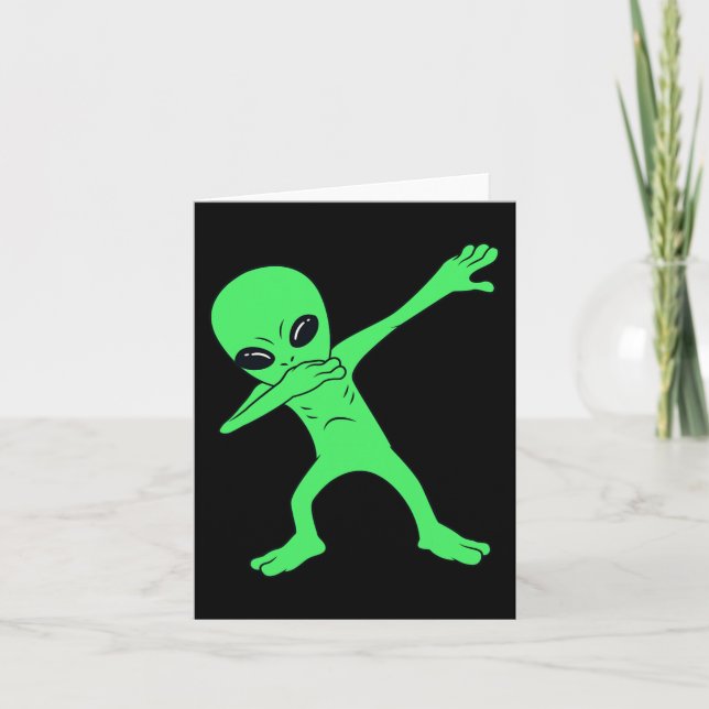 Alien Halloween Fun Dab Boys Kids Girl Karte (Vorderseite)