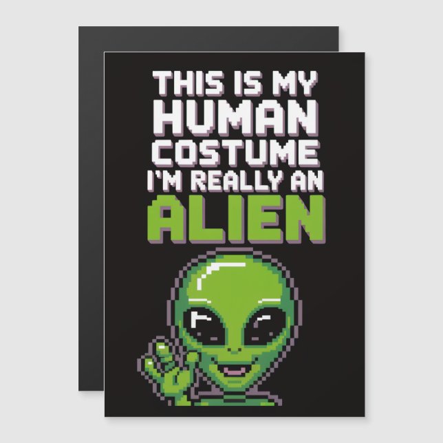 Alien Halloween Magnet (Vorne/Hinten)