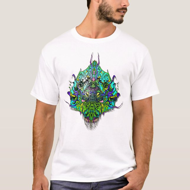 Alien Head - Aqua T-Shirt (Vorderseite)