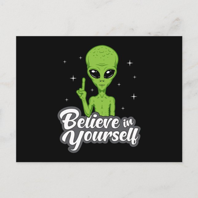 Alien Head Area 51 Ufo Außerirdischen Space Funny  Postkarte (Vorderseite)