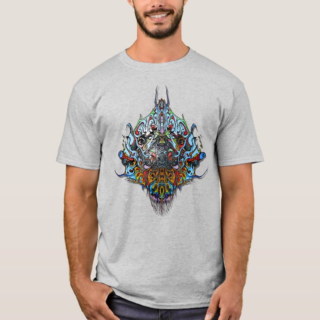 Alien Head - Blau T-Shirt (Vorderseite)