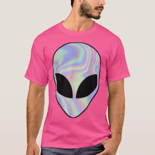 Alien Head Colorful Alien Rave glaubt Ufo T-Shirt