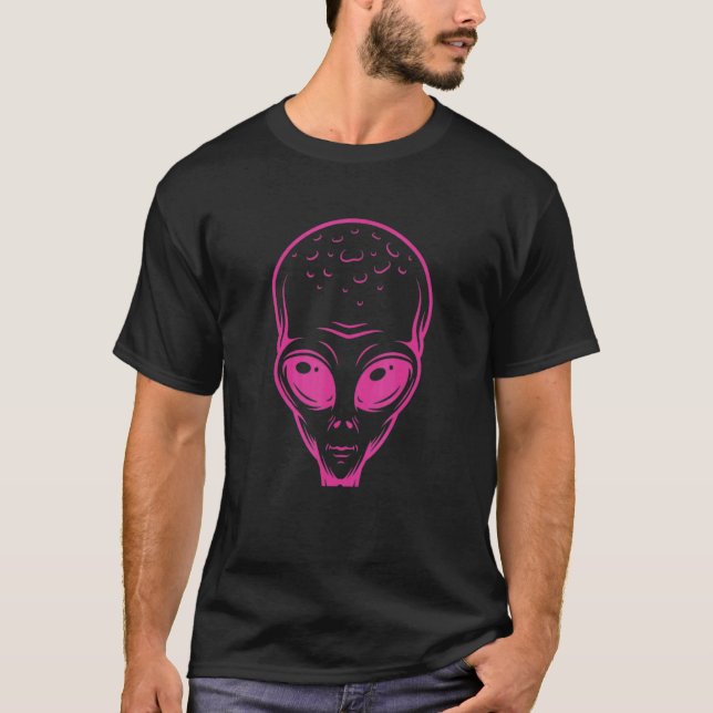 Alien Head Colorful Alien Rave T-Shirt glauben Ufo (Vorderseite)
