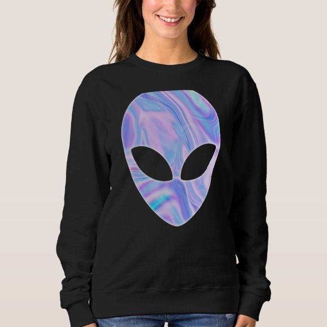 Alien Head Colorful UFO Sweatshirt (Vorderseite)