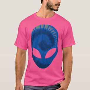 Alien Head Extra-Terrestrial Dark Blue Beängstigen T-Shirt