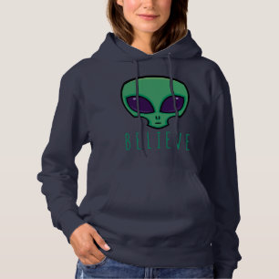 Alien Head glauben Hoodie