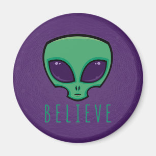 Alien Head glauben Magnet