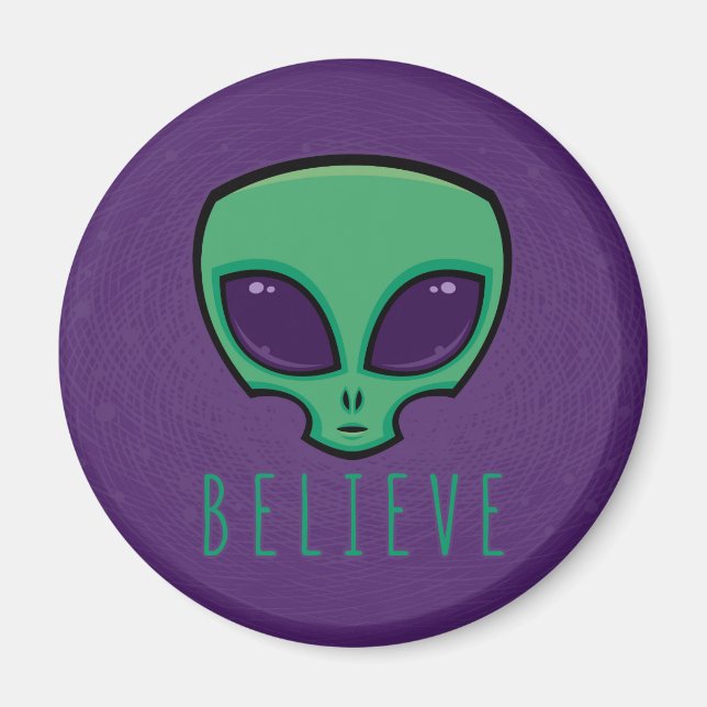 Alien Head glauben Magnet (Vorne)