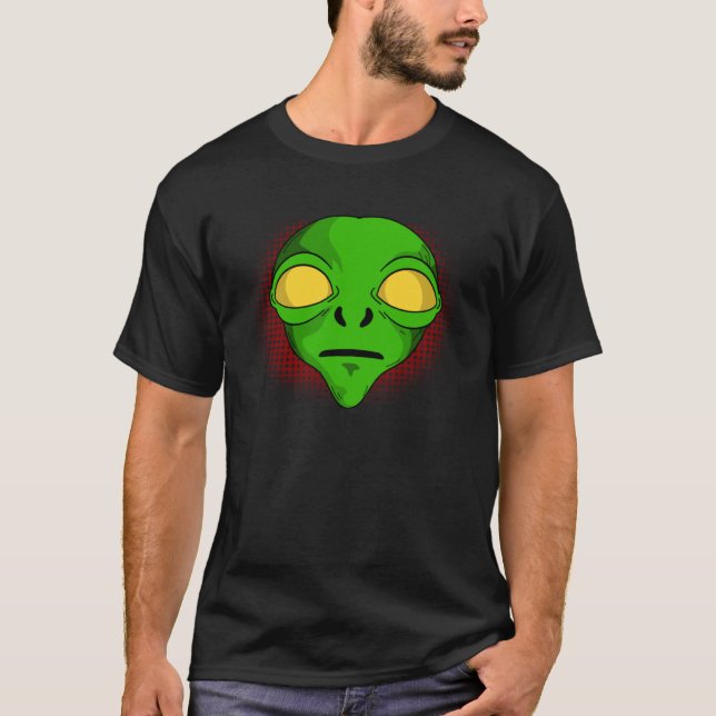 Alien Head I Colourful Alien Rave I UFO I Alien T-Shirt (Vorderseite)