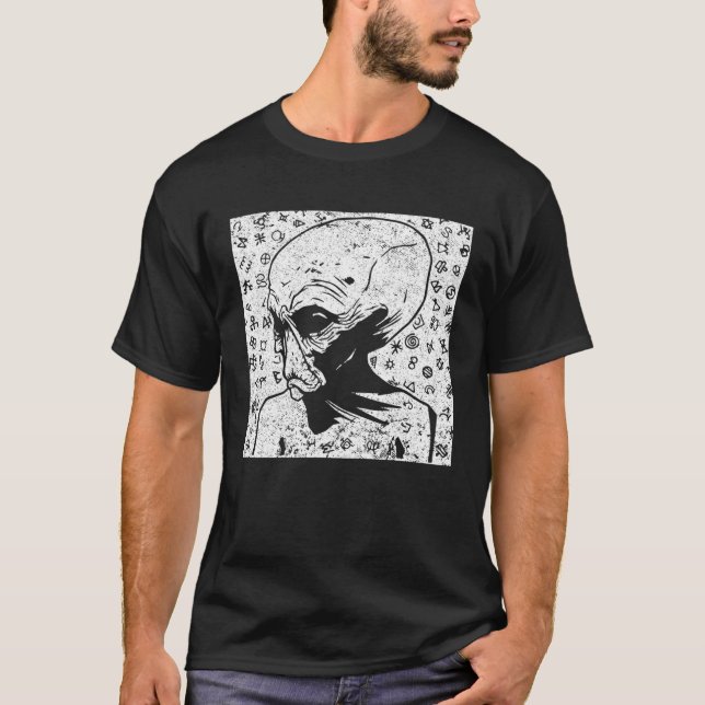 Alien Head I Space I Outer Space I Alien T-Shirt (Vorderseite)