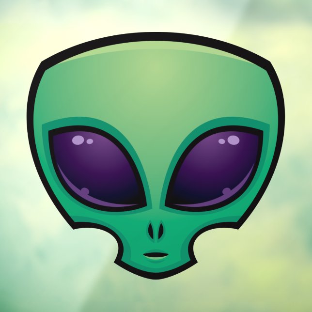 Alien Head Icon Fensteraufkleber (Blatt 3)