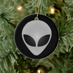 Alien Head Keramikornament