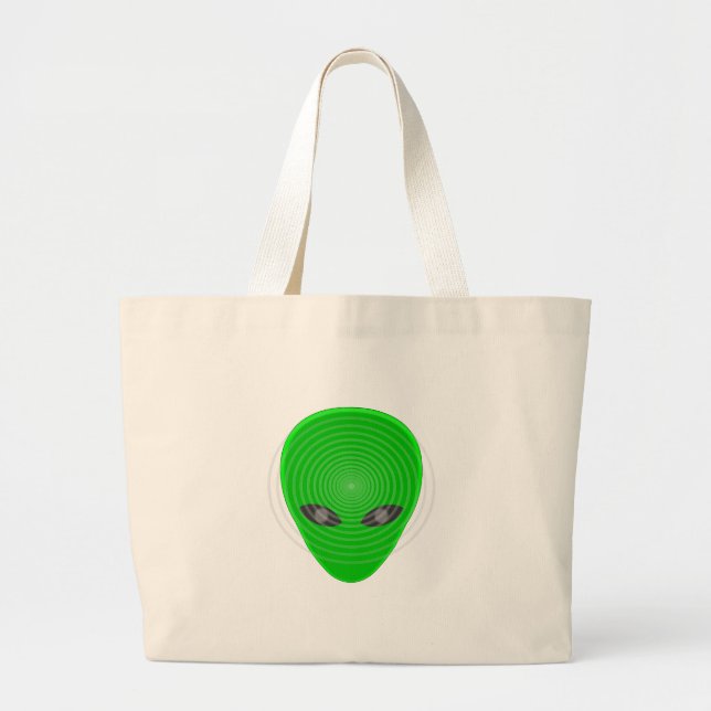 Alien Head Mind Kontrolle Jumbo Stoffbeutel (Vorne)