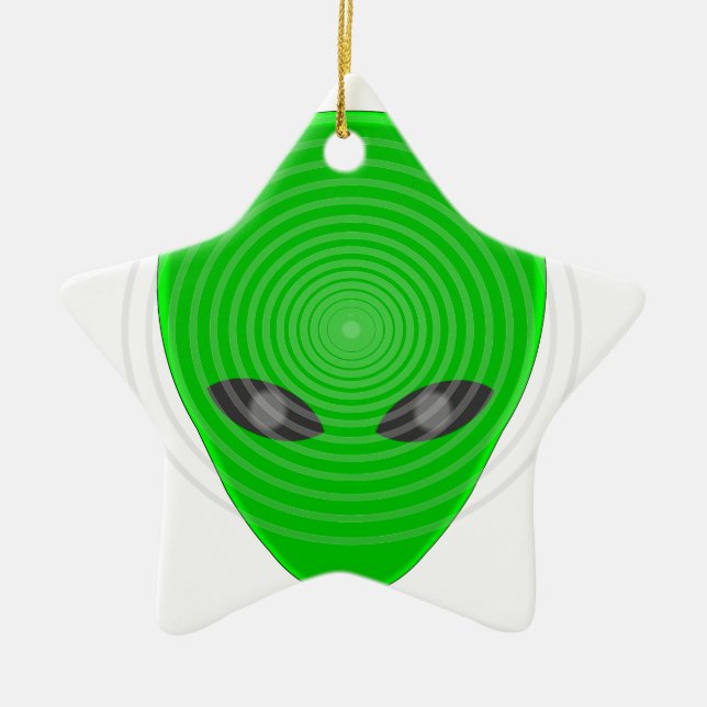 Alien Head Mind Kontrolle Keramik Ornament (Vorne)