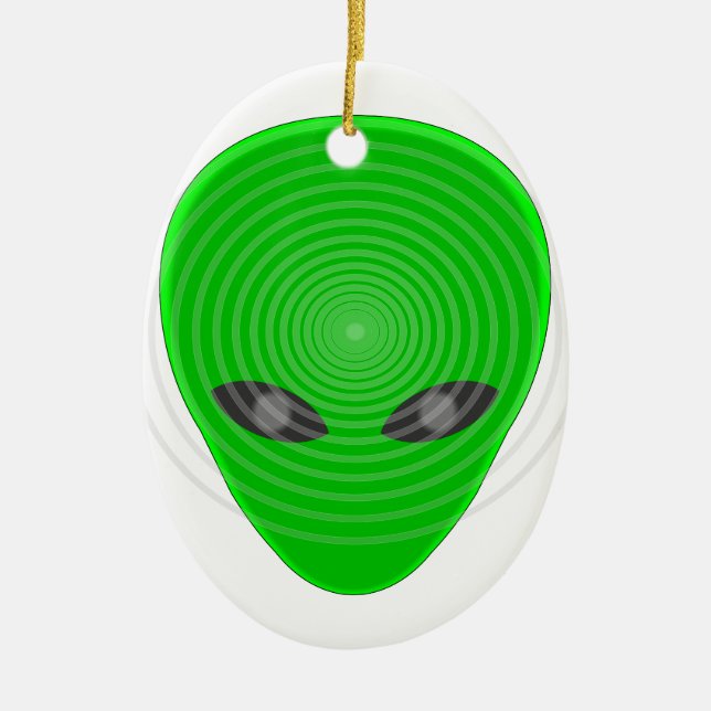Alien Head Mind Kontrolle Keramikornament (Vorne)