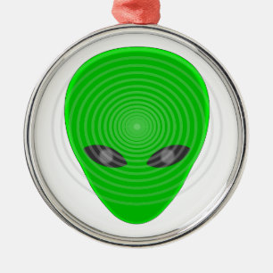 Alien Head Mind Kontrolle Ornament Aus Metall