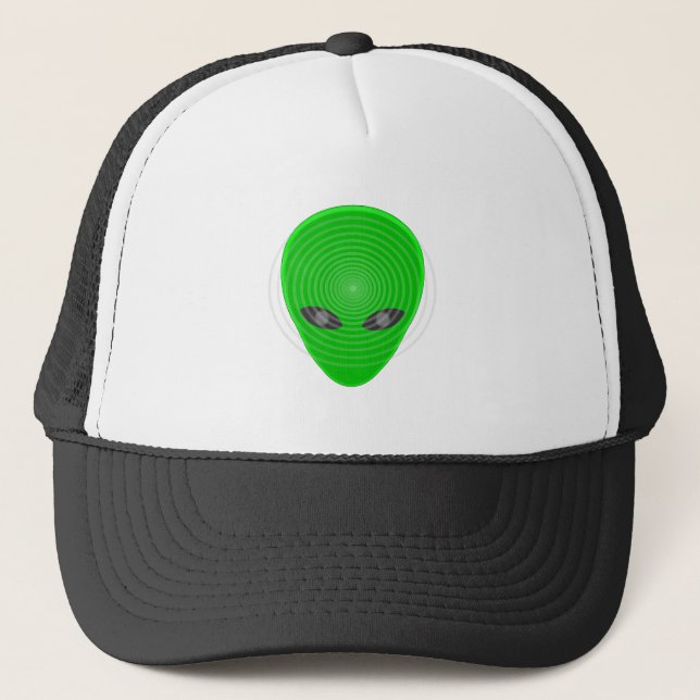 Alien Head Mind Kontrolle Truckerkappe (Vorderseite)