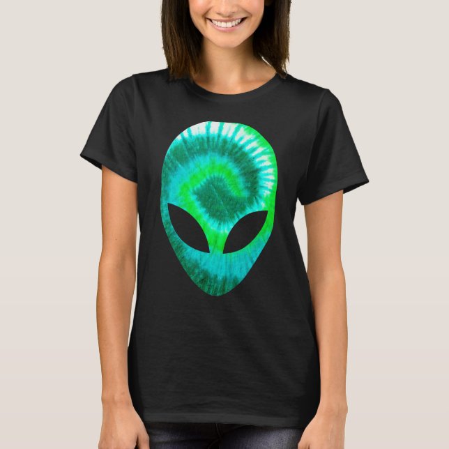 Alien Head Rave Extraterrestrial Martian - Techno T-Shirt (Vorderseite)