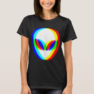 Alien Head Trippy Vaporwave Techno Rave EDM Music T-Shirt
