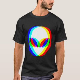 Alien Head Trippy Vaporwave Techno Rave EDM Music T-Shirt
