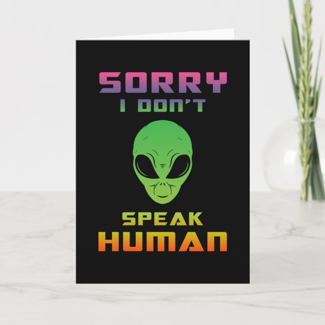 Alien Head Ufo Außerirdischen Space Area 51 Funny  Karte (Vorderseite)