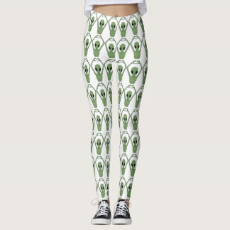 Alien Heart Pose Leggings