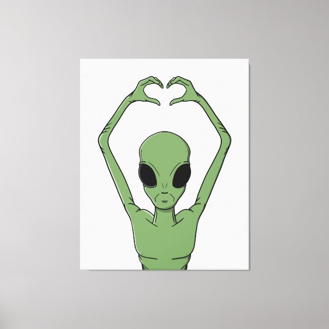 Alien Heart Pose Leinwanddruck (Vorderseite)