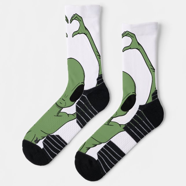 Alien Heart Pose Socken (Links)