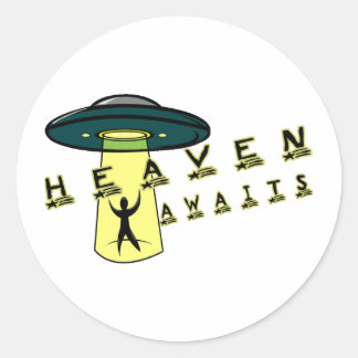 Alien Heaven Runder Aufkleber