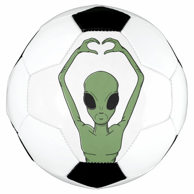 Alien-Herz-Pose Fußball (Vorderseite)