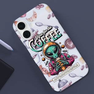 Alien hier für den Kaffee iPhone 16 Hülle