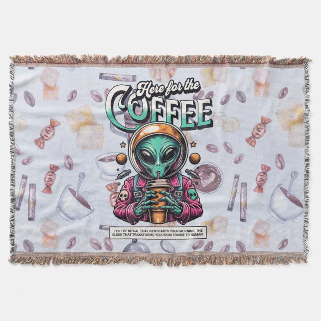Alien hier für den Kaffee Decke (Vorderseite)