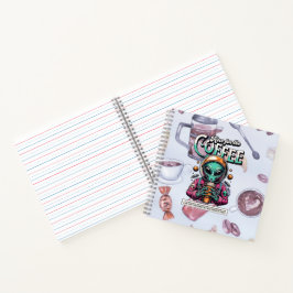 Alien hier für den Kaffee Notizbuch